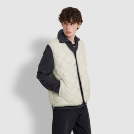 JAJU [JAJU/자주] 남 라이트 다운필 베스트_카키그레이 [JAJU] Men's Light Down Fill Vest - Khaki Gray