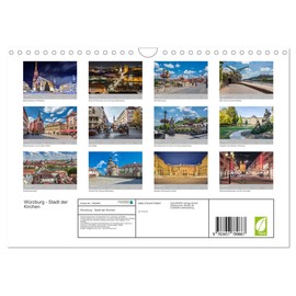Würzburg - Stadt der Kirchen (Wandkalender 2026 DIN A4 quer), CALVENDO Monatskalender: Durch alle Jahreszeiten in Würzburg (CALVENDO Orte)