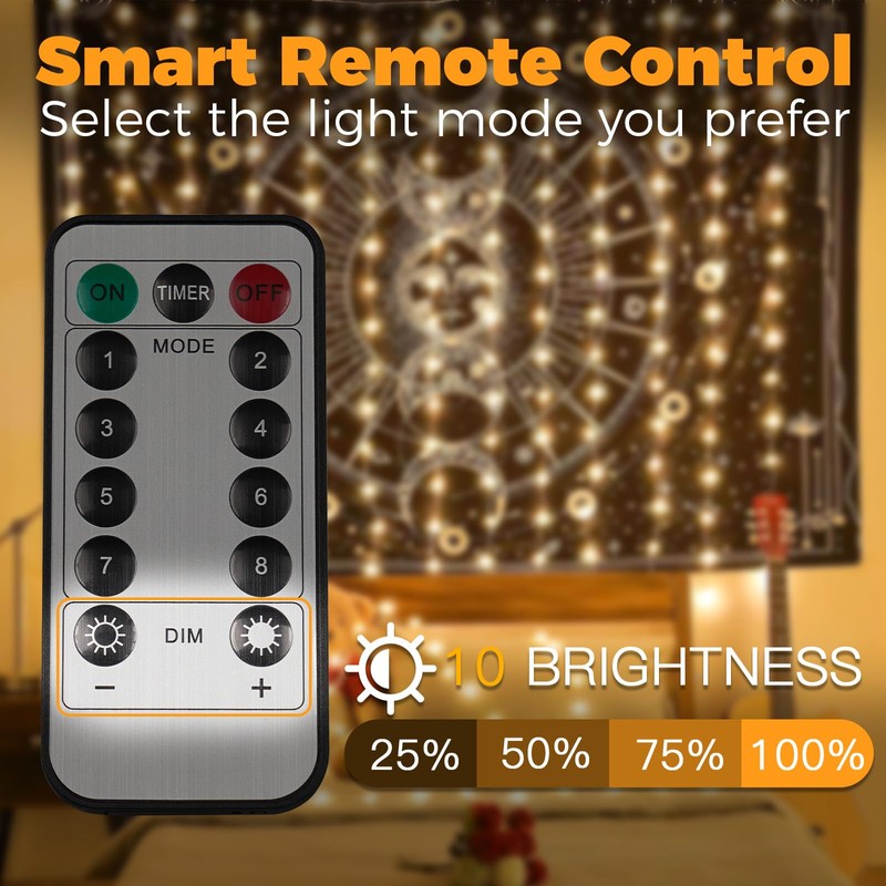 Suddus Remote Controller, IR Remote Control 8 Modes, Dimmable, Timer,