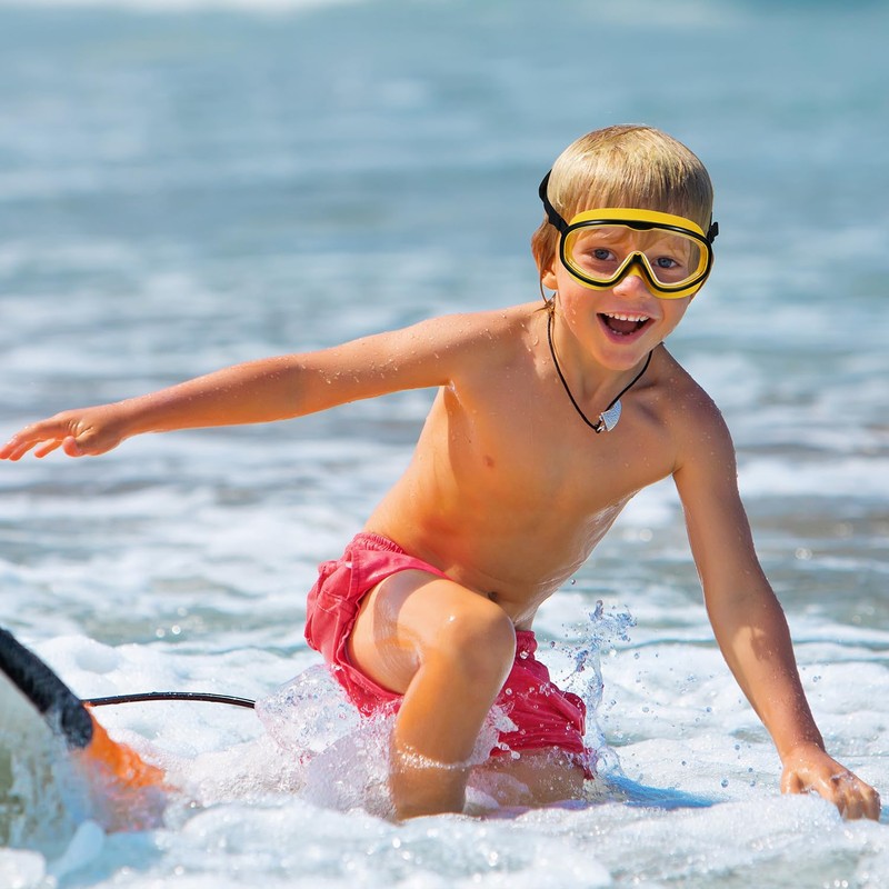 ruigao Kids Swimming Goggles Fabric Strap Age 4-7, Toddler Goggles