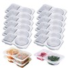 12Sets Reusable Snack Pack Containers, Double Compartment Snack Containers with