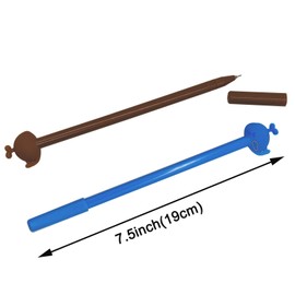 Maydahui 16PCS Cute Spouting Whale Shape Rollerball Pens Colorful Animal Pen Water Spray Fish Fashion Lovely Black Gel Ink for Office School Stationery