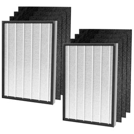 MPHELW-P339 Replacement Filter for HEAPETS P339 Air Purifier, 3-in-1, 2 Pack H13 True HEPA with High efficiency Activated carbon and 6 Pack Carbon Pre-Filter