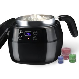 TCFUNDY Wax Melter for Candle Making, 1L Candle Wax Melting Pot, 200W DIY Candle Making Kit with Touch Screen Digital Temperature Display, with Aluminum Pour Spout Pot