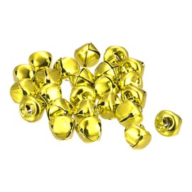 sourcing map Jingle Bells, 13mm 24pcs Carbon Steel Craft Bells for DIY Christmas, Gold Tone