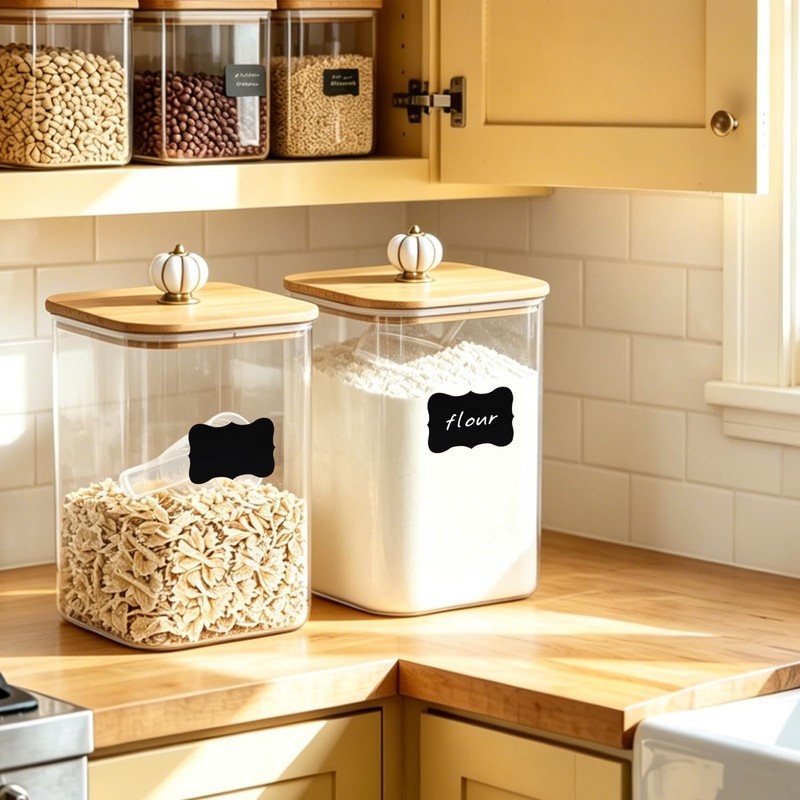 2 Pack 3.7 Qt Large（120oz）Glass Food Storage Containers with Lids,Square