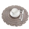 SHACOS Round Placemats Set of 6 Braided Glitter Round Table