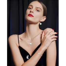 KristLand Women's Bracelet Sterling Silver Platinum Electroplated Silver Bracelet with Beautiful Opal Zirconia Stones Party Wedding Birthday Luxury Visual Gift Women Girls