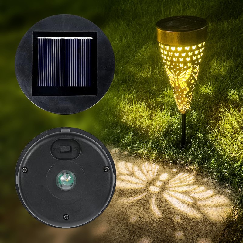 Profinella 2 Pack Solar Lights Replacement Top Outdoor Pathway Lights（3.15inch）