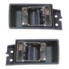 TRQ Blue & Chrome Inside Door Handle Pair Set for