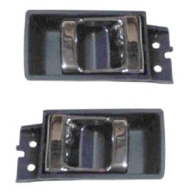TRQ Blue & Chrome Inside Door Handle Pair Set for Nissan Pickup Truck D21 Hardbody