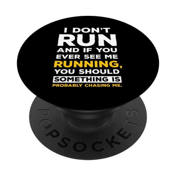Run Funny Running Runner Graphic Tee PopSockets Grip and Stand