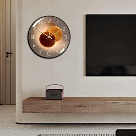 Ergocar Wall Clock, Art Deco Wall Clock, Non-Ticking Silent Modern Metal Wall Clock, Suitable for Living Room, Bedroom, Office,Study Room,