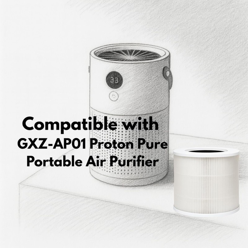 Nispira GXZ-AP01 Filter Replacement For Proton Pure Portable Air Purifier