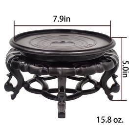 Fengshuibringluck Plant Stand Indoor Outdoor sturdy plastic tradition Flowerpot Holder Display Holder Rack for Living Room Corner Balcony Office Lawn Patio Large Wood Plant (7.9in)