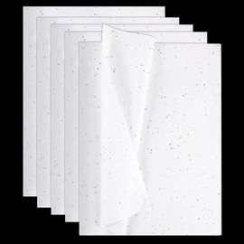 Phinus 30 Sheets Gift Bag Tissue Paper, 20 x 14 Inch Tissue Paper for Gift Bags, White Glitter Tissue Paper for Gift Wrap, Pack Bags, Filler Flower, DIY Project, Art Crafts, Birthday Wedding Decor
