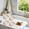 4 Pcs Gold Soap Dish for Shower Creative Hanging Drain