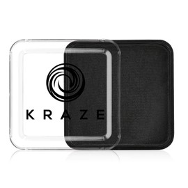 Kraze FX Square - Black Face Paint (50 gm) - Hypoallergenic, Non-Toxic, Water Activated Professional Face & Body Painting Makeup Supplies for Sensitive Skin, Kid Safe, Adults