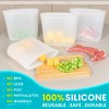 Extra Large Reusable Silicone Food Storage Bags 4 Pack, 0.8