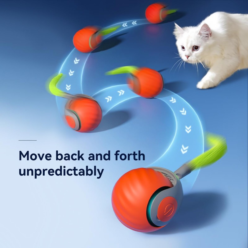 Petgravity Speedy Sprint Ball Toy for Cat Type-C Rechargeable Interactive