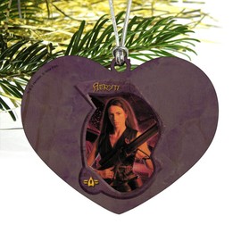 GRAPHICS & MORE Farscape Aeryn Sun Peacekeeper Heart Love Wood Christmas Tree Holiday Ornament
