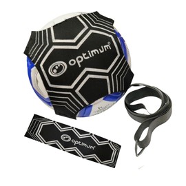 Optimum Football Kick Trainer, Hands Free Solo Practice, Soccer Football Training Equipment, Fits Multiple Sized Balls 3’s, 4’s & 5’s Adjustable Fastening For Secure Fit