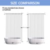 YISURE No Hook Clear Shower Curtain Liner PEVA Plastic Waterproof