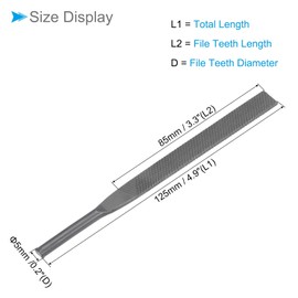 CoCud Pneumatic Air Metal File Set, 0.2" Shank Diameter 5" Total Length, Coarse Tooth Polishing Rasps Flat Files - (Applications: for Metal Polishing)