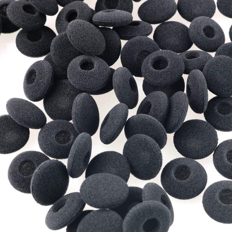 Tegg Headphone Pad 20PCS 18mm Black Soft Foam Cushion Ear