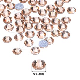 MECCANIXITY 1440 Pcs Hotfix Rhinestones Flatback Crystal Glass Gems for Crafts Clothes DIY Decoration(SS12 3.2mm,Champagne)