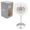 White & Silver Birthday Gin Glass - Heart Detail -