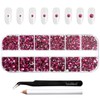 Beadsland Rhinestones for Makeup, 8 Sizes, 2500 Pieces, Crystal Flat