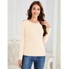 LOMON Tight Long Sleeve Shirts for Women Crew Neck Fitted