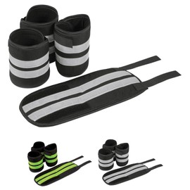 Marengos - Reflex Bandages for Horses (Set of 4) | Horse Bandages with Reflective Strips & 2 Velcro Straps | Safety Bandages for Visibility in the Dark | One Size in Silver