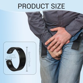 Katyjun Pack of 2 Magnetic Copper Bracelet Men's Magnetic Prostate Bracelet Magnetic Bracelet