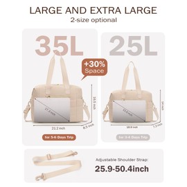 Travel Duffle Bag, Puffer Gym Bag for Women Lightweight Weekender Overnight Bags, Carry On Tote For Spirit Airlines Personal Item Bags with Toiletry Pouch (Pink, L)