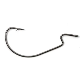 Phoxinus EWG Offset Worm Hooks - Weedless Fishing Hooks - Ideal for Texas rigs and Carolina rigs for Wrasse, Perch, Bass, Cod, Pollock etc (Pack of 10 hooks, 4)
