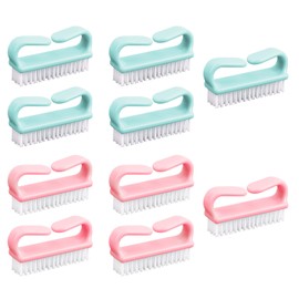 10 Pack Handle Nail Brush, Hand and Toe Nail Care Kit with Deep Cleaning Brushes, Scrubbing Tool Kit for Men and Women