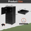 DEVAISE 5-Drawer Wood File Cabinet, Mobile Filing Cabinet with 1