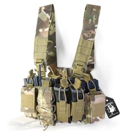 Alpha Label D-3 Type Chest Rig, Lightweight, Compact (MC Multicam), Light Equipment, Survival Game, Vest, Multicam MC MULTICAM