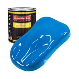 Restoration Shop - Coastal Highway Blue Acrylic Enamel Auto Paint - Gallon Paint Color Only - Professional Single Stage High Gloss Automotive, Car, Truck, Equipment Coating, 2.8 VOC