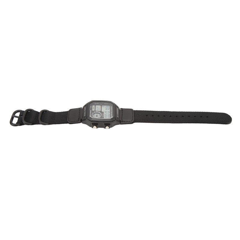 Digital Chronograph Watch Luminous Waterproof Multi Function Retro Style Square