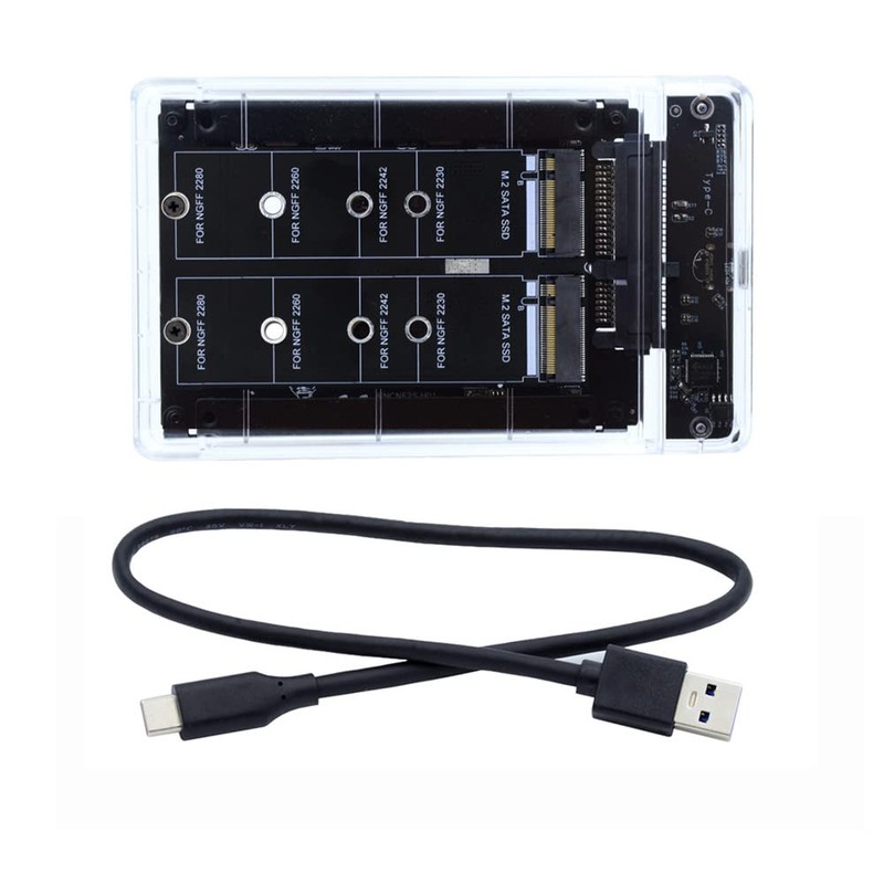 cablecc Dual NGFF B+M-Key M.2 SSD Card JBOD Raid0 Span