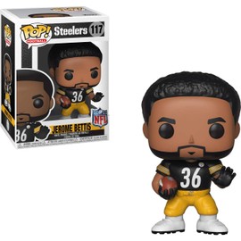 POP Football Legends: Steelers - Jerome Bettis Funko Vinyl Figure (Bundled with Compatible Box Protector Case), Multicolor, 3.75 inches