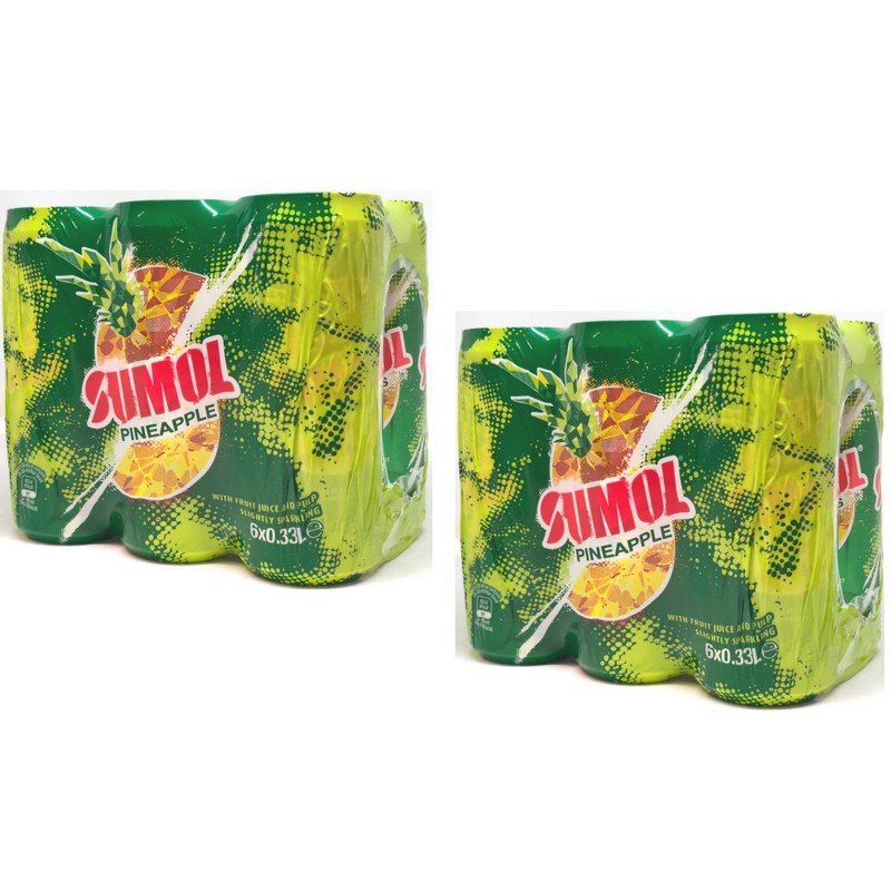 SUMOL Pineaple Can Soda 12 Pack / Pineapple Soft Drink