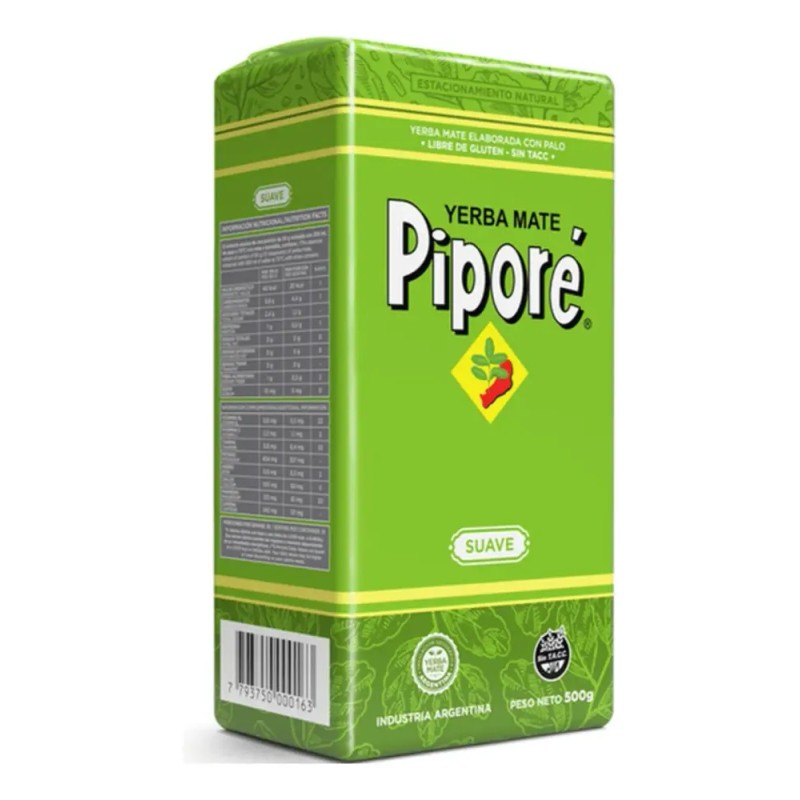 Yerba Mate Pipore con Palo Suave 500g