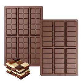 2 Pcs Chocolate Bar Molds,Silicone Candy Bar Mold,Non-Stick Dubai Chocolate Molds for Milk Chocolate Bar,Effortless Demold, For Handmade DIY