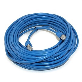 MyCableMart 50ft Cat5E Shielded Ethernet RJ45 Patch Cable,Stranded,Snagless Booted,Blue