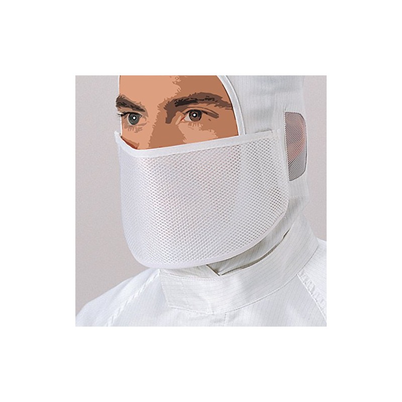 [ミドリ安全] クリーンウェア メッシュマスク ホワイト フリー