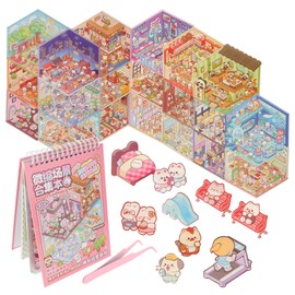 3D Home Stickers DIY Set, 20 Different Places with Unique Designs, Creative Wall Decoration for Children's Room and Office, Great Gift